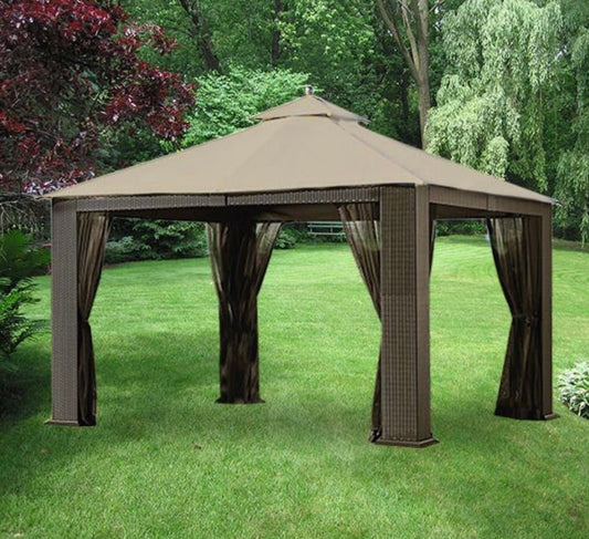 Replacement Canopy for Parkside Wicker Gazebo - RipLock 350
