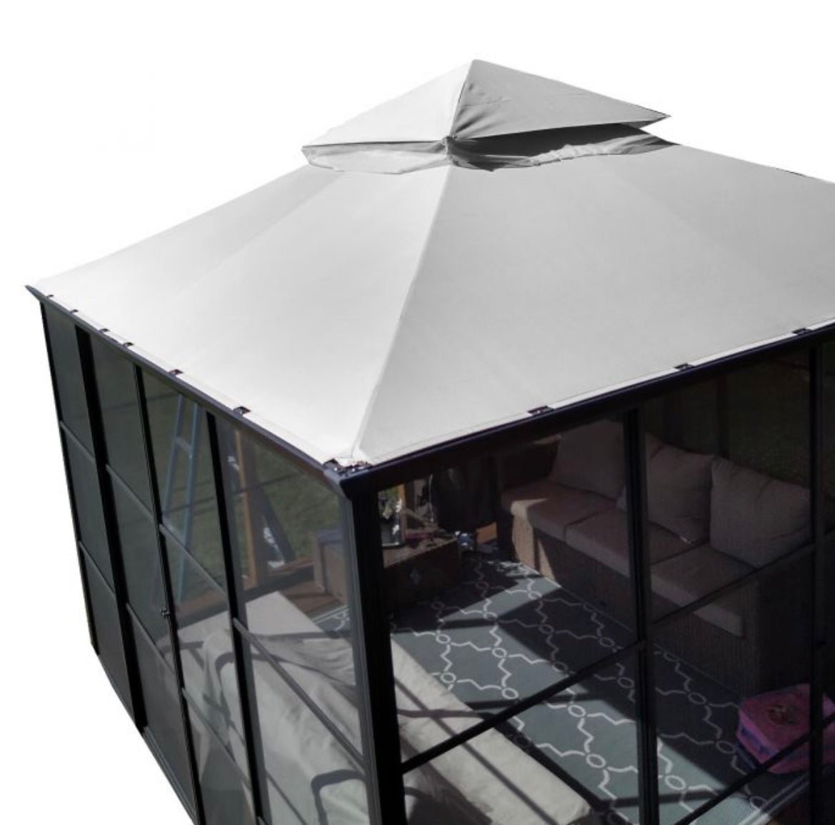 Replacement Canopy for Stratford Aluminum Gazebo - Riplock 350 - Slate Gray