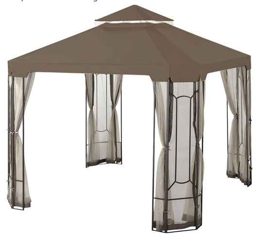 Replacement Canopy for The Coleville Gazebo 10x10 - Riplock 350 - Nutmeg