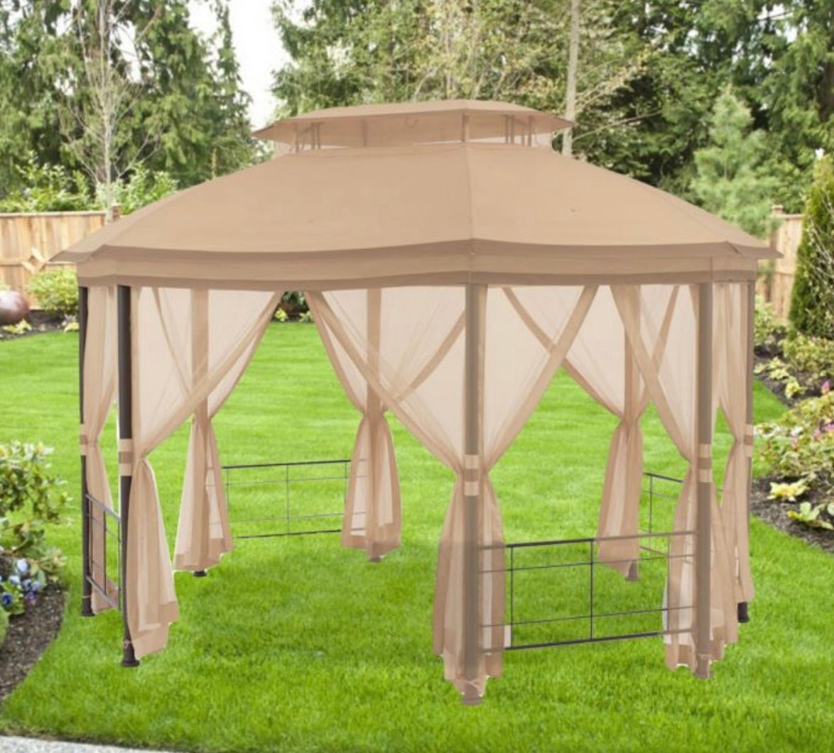 Replacement Canopy and Netting Set for Seagrove Gazebo - Riplock 350
