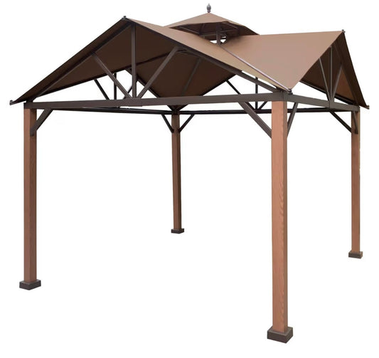 Replacement Canopy Top Cover Compatible with Style Selections The Gable Roof Gazebo - Riplock 350 Beige
