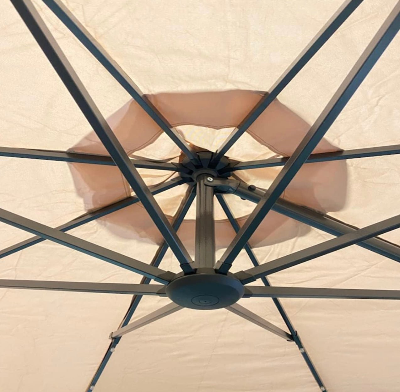 Replacement Canopy Top Cover Compatible with The Everhome 11 Ft Round Solar Umbrella 2021-2022 - Riplock 500