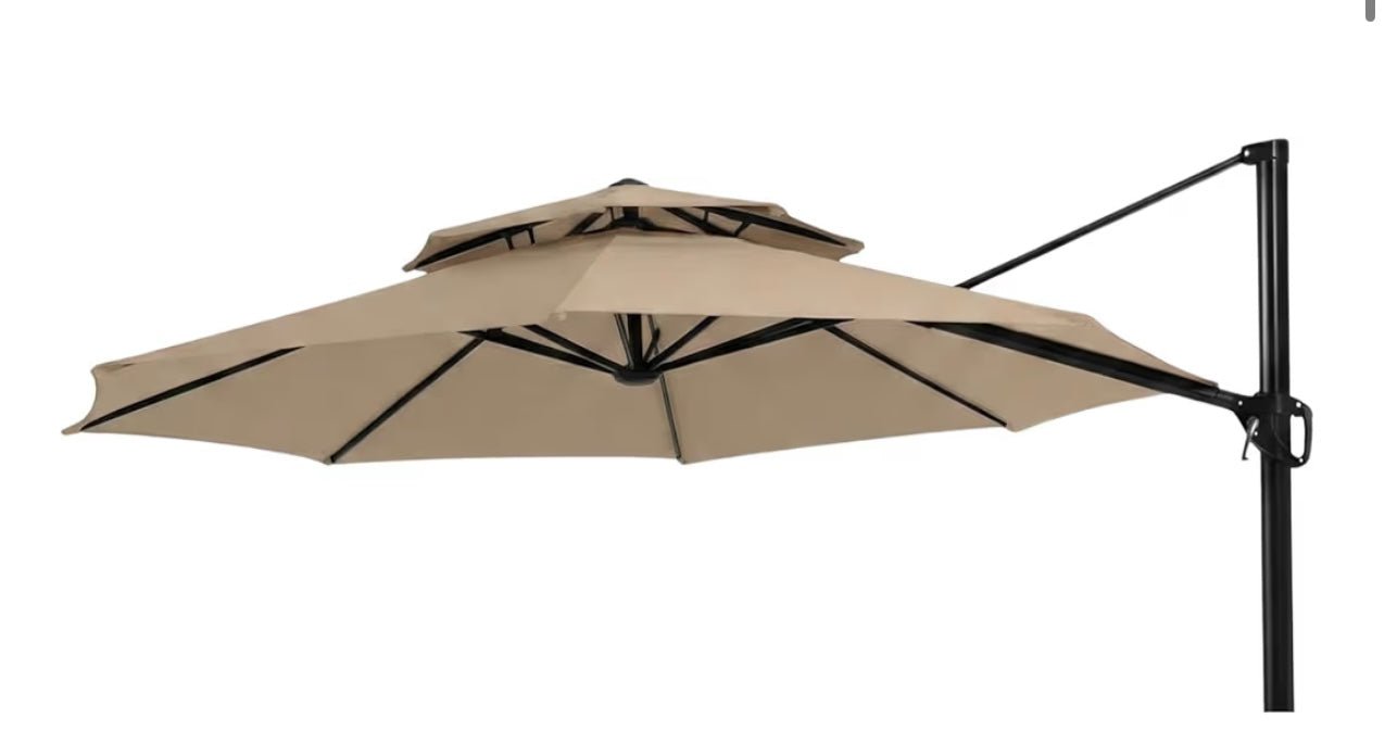 Replacement Canopy Top Cover for the 11ft Offset Umbrella- Will Not Fit Any Other Model Garden Treasure Obravia Beige