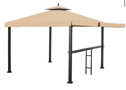 Replacement Canopy Vent Cover and Awning for 10x10 Gazebo with Awning - RipLock 350 LCM-1713B-RS
