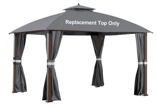 Replacement  Canopy & Vent Cover for Legacy Broyhill Brooke and Ashville Gazebo -Riplock 350 - Gray