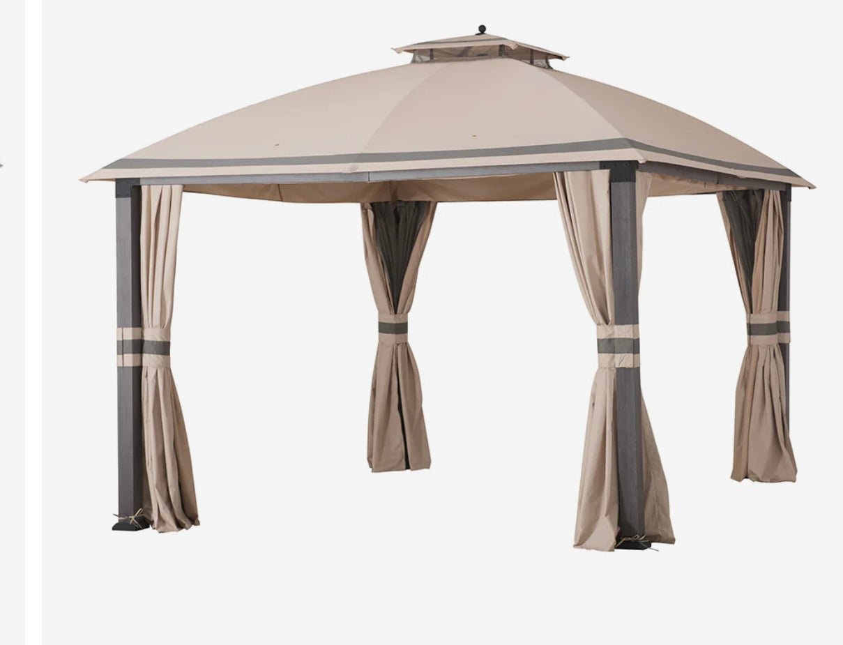 Replacement Curtain  for Broyhill Eagle Brooke and Ashford Gazebo 350 - Beige
