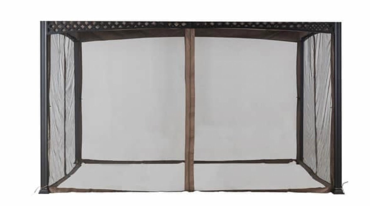 Replacement for Big Lots Domed Gazebo  L-717672 10x12 Mosquito Netting Set for Gazebo Sold at Big Lots Beige
