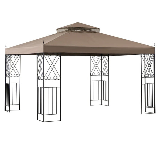 Replacement Mosquito Netting For Scroll Gazebo Khaki (10X12 Ft)