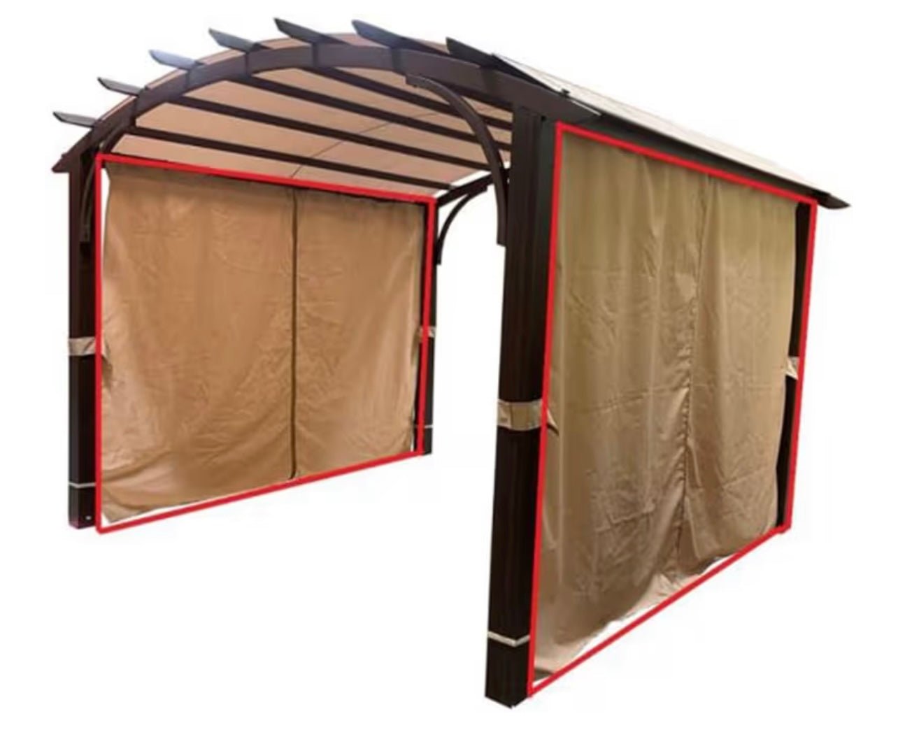 Replacement Privacy Curtain Set Compatible with The TPPER9117, TPPER9117A AR Freestanding Pergola