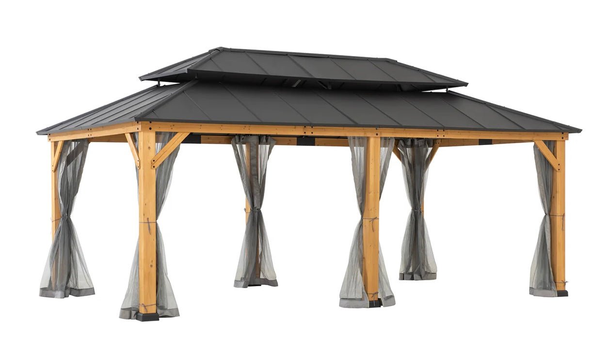 Replacement Universal Mosquito Netting for 12×20 ft. Wood or Metal Framed Gazebos