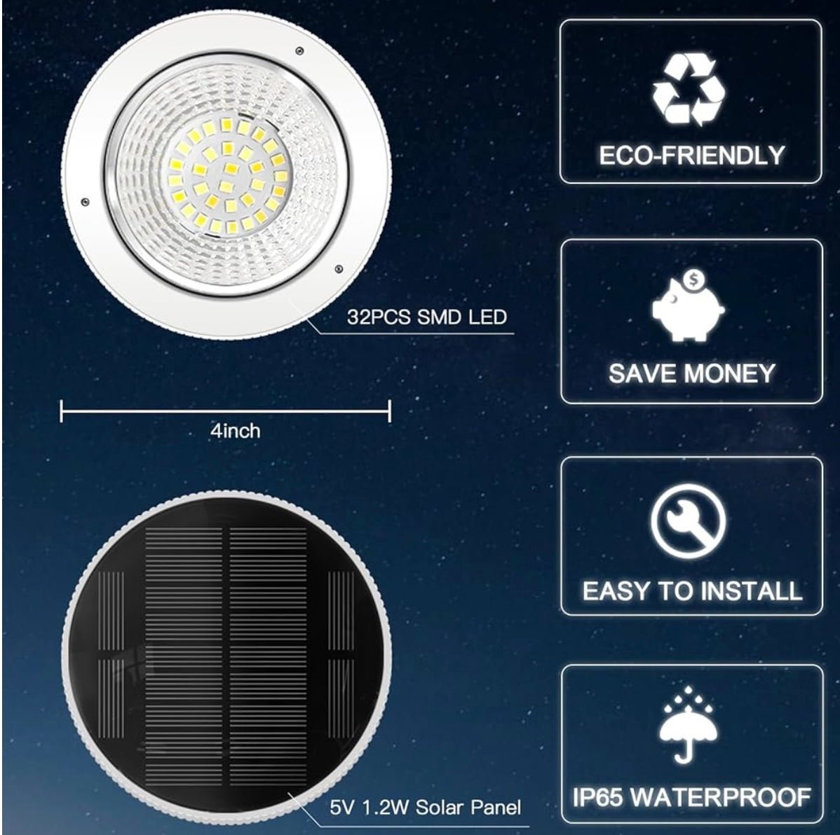 Solar Flag Pole Light, Bright White 6000k Flagpole Light Upgrade Solar Powered for 5ft 6ft Flag Pole,Tri-Color Solar flagpole Lights,Outside House Garden Yard American Flags Decor (White)