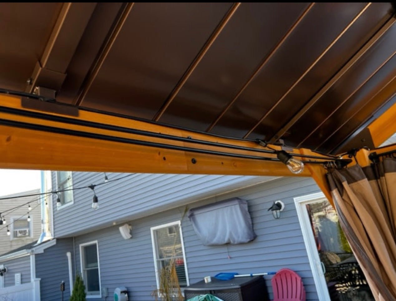 Sunjoy Replacement Universal Curtains and Mosquito Netting for 13 ft. ×15 ft. Wood-Framed Gazebos (W/Netting Tube) A111901100