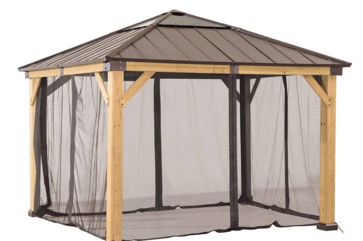 Sunjoy Universal Mosquito Netting for 9 ft. × 9 ft. Wood-Framed Gazebos