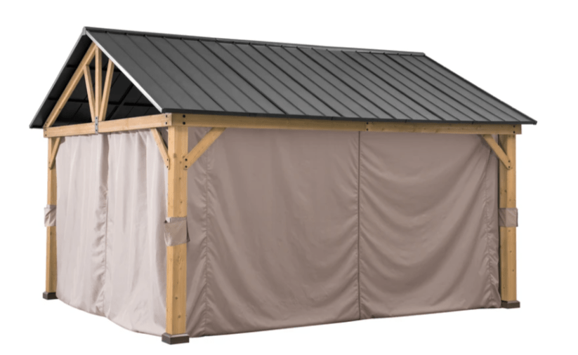 Universal Curtains  for 10 ft. × 12 ft. Wood-Framed Gazebos