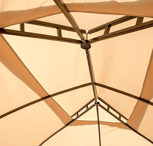 10' x 13' ft Garden Patio Gazebo Fully Enclosed All-Season w/Mosquito Netting and Curtains -Beige