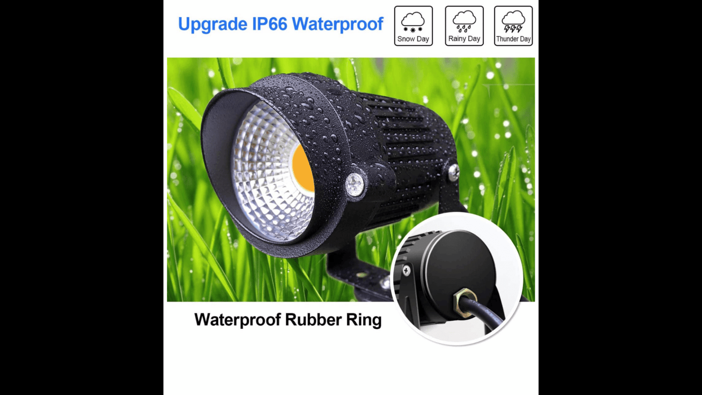 10W Landscape Lights 12V 24V 1000LM Warm White Low Voltage LED Waterproof Outdoor Lights (10Pack)