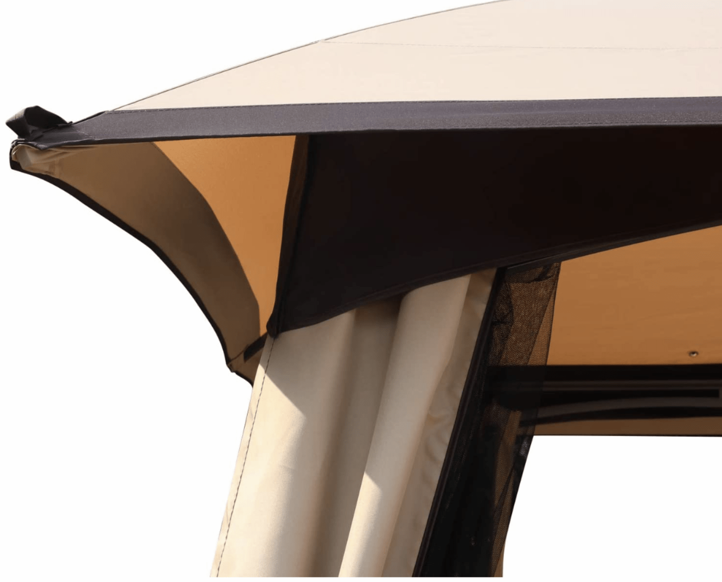 10x13 Beige Gazebo Fully Enclosed Weather UV-Resistant w/Mosquito Netting-Beige