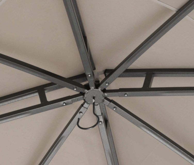 11' x 11' Gazebos Patio Garden Gazebo with Mosquito Netting, Double Soft-top (Light Gr