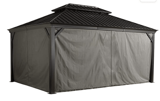 12' x 16' Universal Curtains Outdoor Gazebo Models Grey