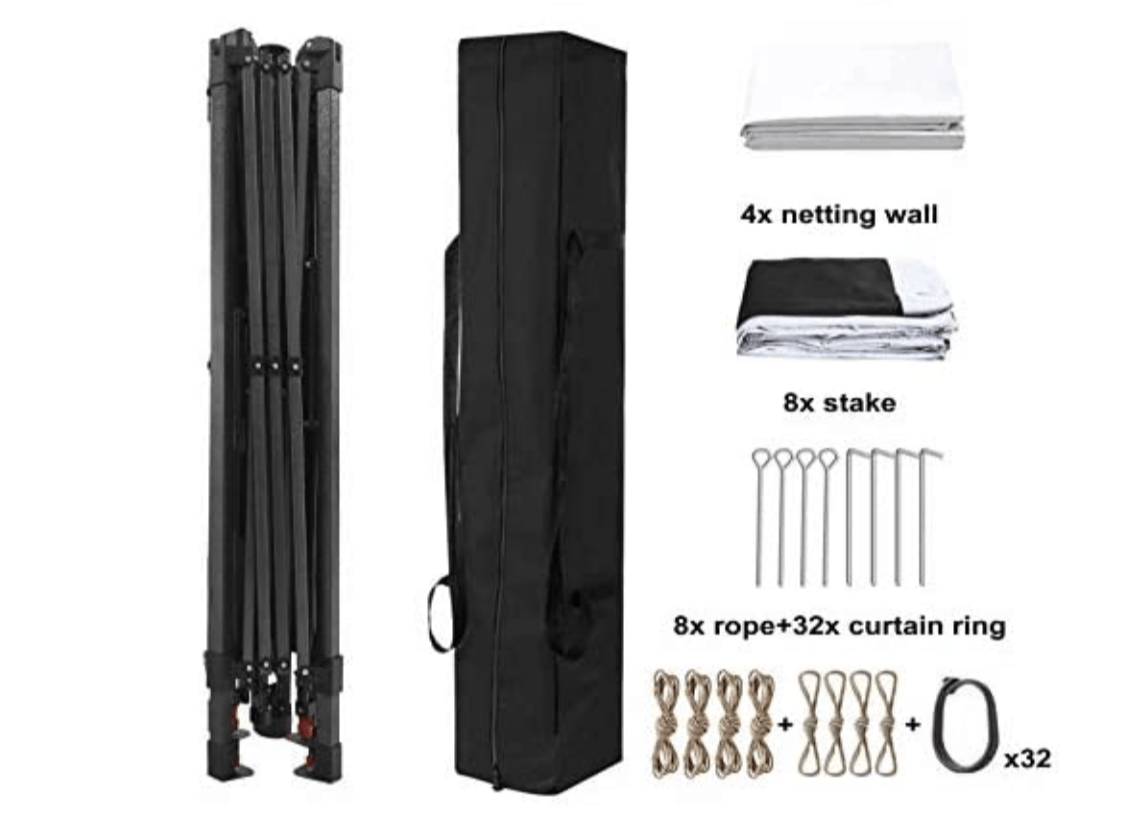 13'x13' Gazebo Tent Outdoor Pop up Gazebo Canopy Shelter with Mosquito netting (White)