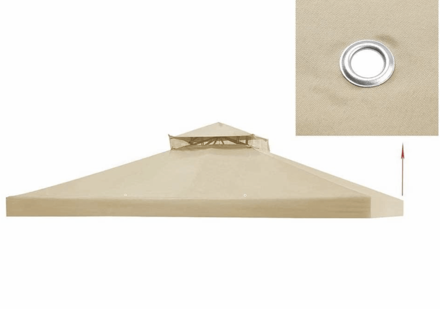 2 Tier 12x10' Gazebo Canopy Top Cover Replacement for Sunjoy L-GZ288PST-4D