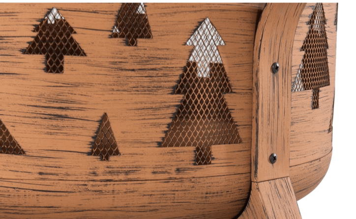 30 in. Tree Motif Round Wood Burning Firepit