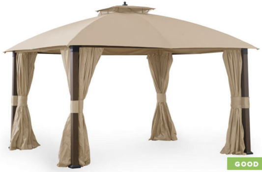Replacement  Canopy and Vent Cover for Legacy Broyhill Eagle Brooke and Ashford Gazebo - 350 - Beige