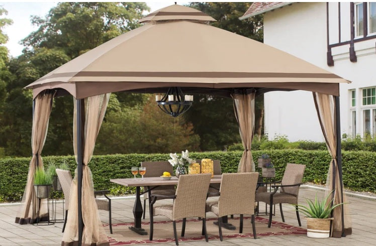 Sunjoy Sesame+Light Brown Replacement Canopy For Domed Soft Top Gazebo (11X13 Ft) A101012212 Sold At SunNest