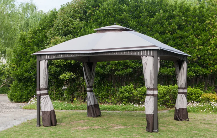 Light Grey+Dark Brown Replacement Canopy For Fairfield Gazebo (10X12 Ft) A101001200 Sold At Canadiantire