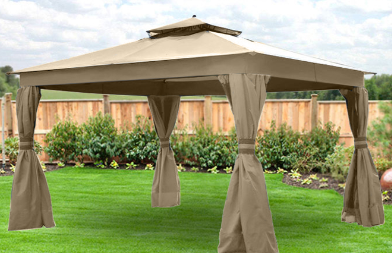Allen Roth Easy Up Gazebo Replacement Canopy - Standard 350 - Beige Model L-GZ472PST-I