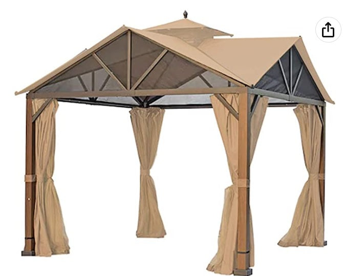 Replacement Canopy Top Cover Compatible with The Style Selections Pitched Roof Gazebo - Riplock 350