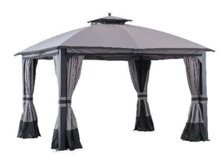Dark Gray+Black Replacement Canopy For Grey domed roof Soft Top Gazebo A101001410 Sold At Lowe's & Rona