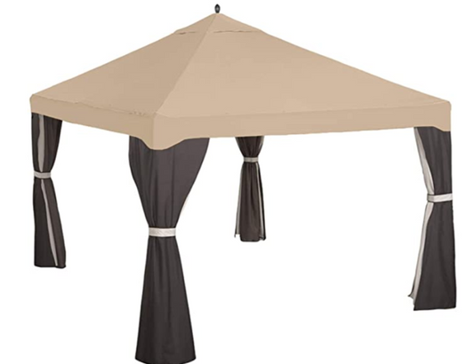 Replacement Curtain Set for Garden Treasures S-1210GZN 10' x 12' Gazebo Beige