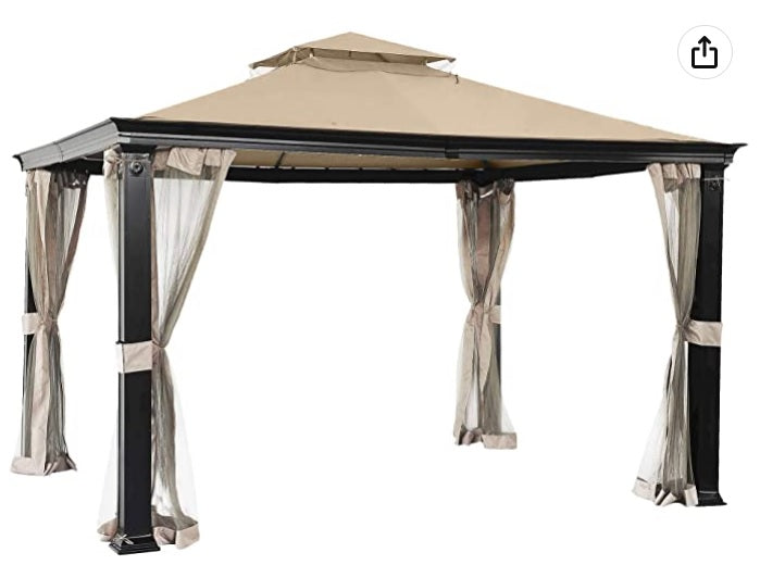 Replacement Canopy for Dallas Two Tiered Gazebo - Standard 350 - Beige