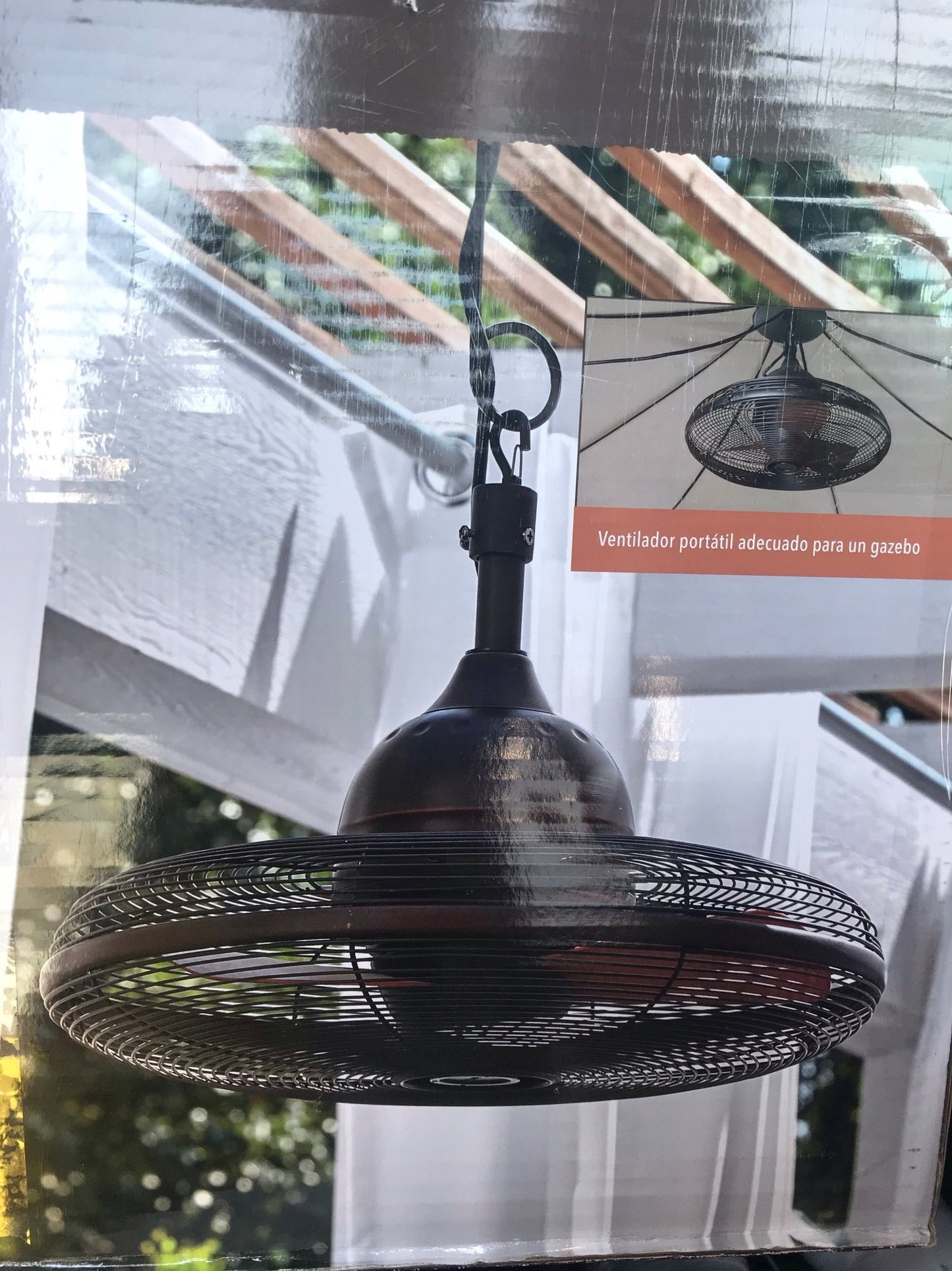 Allen and Roth 20 Inch Portable Outdoor Hanging Gazebo Fan for Wet Location 10x12 10x10