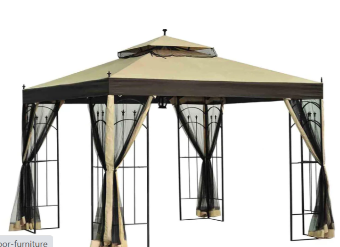 Replacement Canopy For Double Arch Gazebo (10X10 Ft) L-GZ038PST-3 Sold At Big Lots