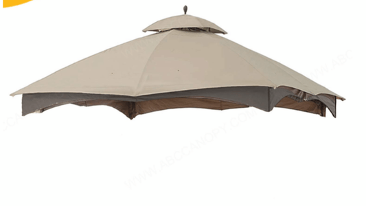 ASTEROUTDOOR Gazebo 12' x 10' Cabin-Style Soft Top Gazebo Top for L-GZ976PST Beige