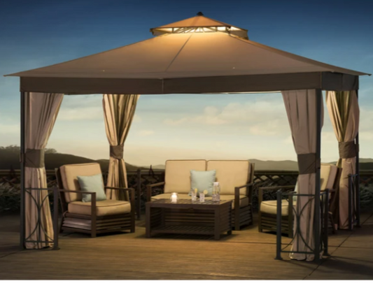 Light Brown Replacement Canopy For Gazebo (10X12 Ft) L-GZ427PST-C-A Sold At Lowe’s