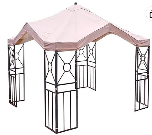 Deluxe Pagoda Gazebo Replacement Canopy Top Cover and Netting - RipLock 350