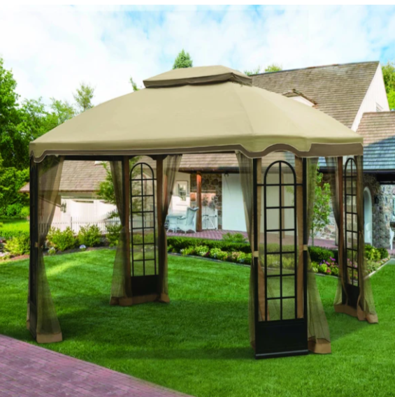 Light Brown Replacement Canopy For Terrace Gazebo (10X12 Ft) L-GZ454PST-C