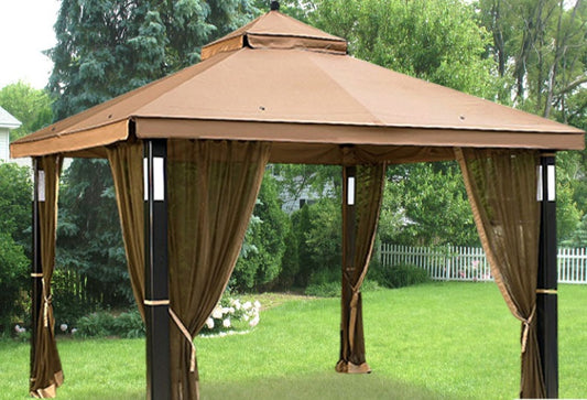 Garden Oasis 10x10 Light Gazebo Netting  GF-11A0898 - Light Brown