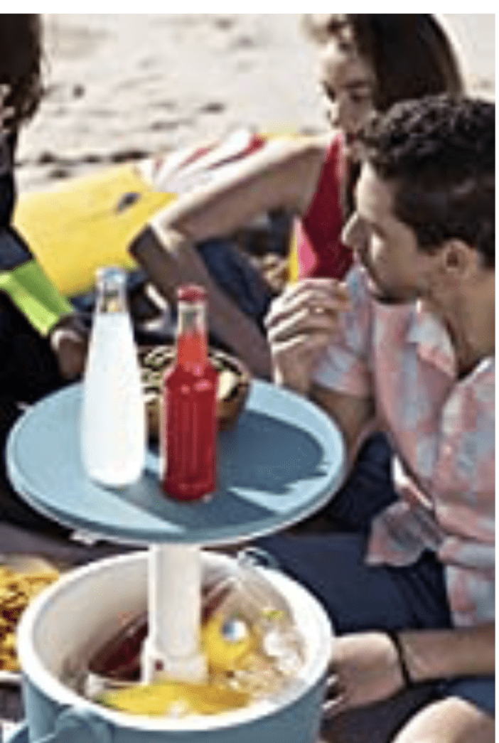 Go Bar 4.2 Gallon with Handle and Pop Up Outdoor Table Perfect for Your Patio Teal