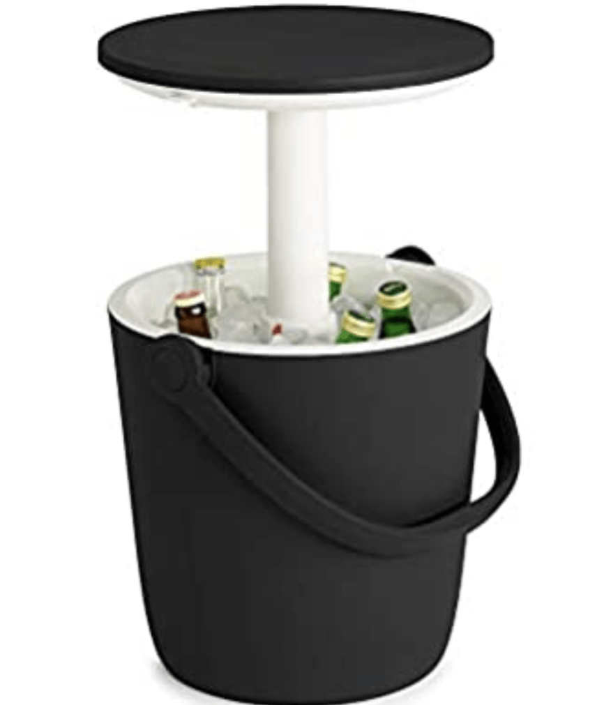 Go Bar 4.2 Gallon with Handle and Pop Up Outdoor Table Perfect for Your Patio Teal