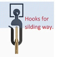 Plastic Slide J Hooks for Gazebo Curtains/Mosquito Netting/The Track for Gazebo - Quantity of 36