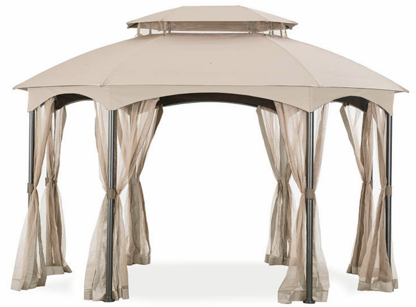 Replacement Canopy and netting for L-GZ1138PST The Oval Gazebo - RIPLOCK 350 - Beige.
