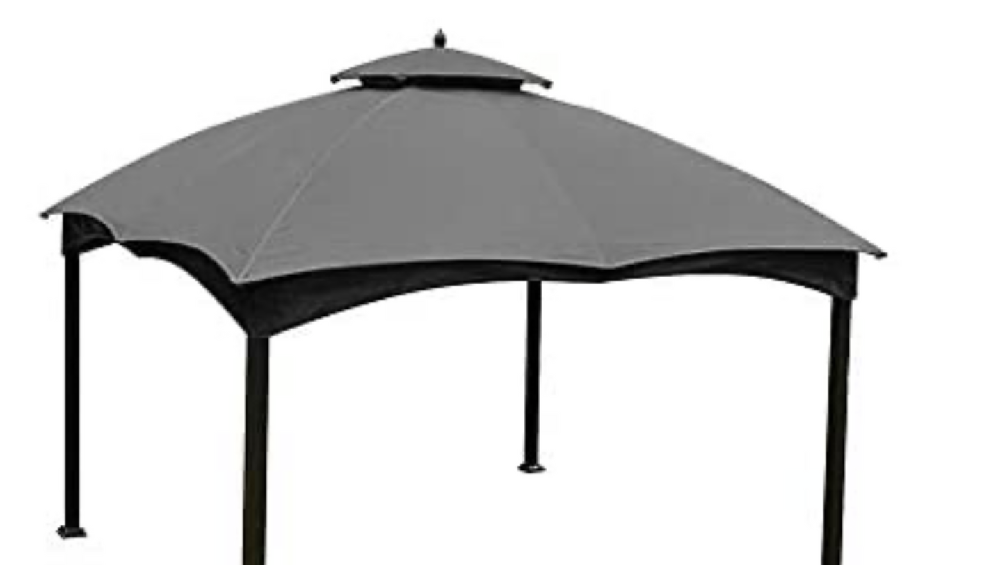 Lowes Allen and Roth 10 x 12 Gray Gazebo Canopy New G-12S004B-1/GF-12S004BT