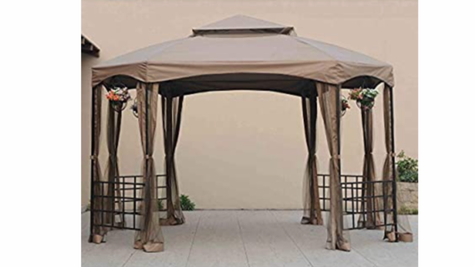 Sunjoy 110109111 Original Replacement Canopy for Sienna Gazebo (10X12 Ft) L-GZ240PST-A Sold at BigLots, Khaki