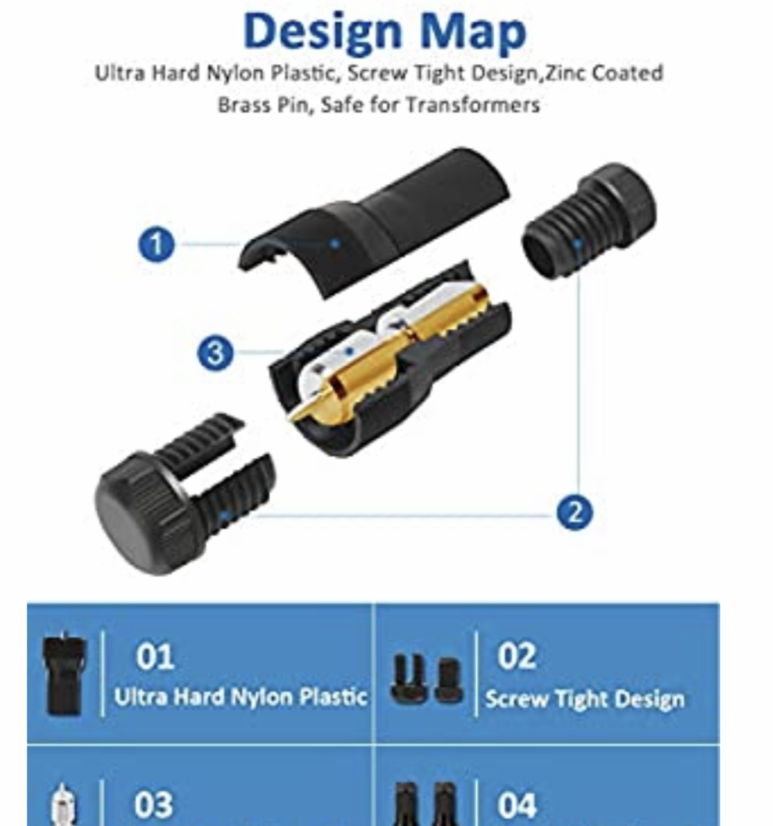 Low Voltage Fastlock Landscape Lights Cable Connector 12-14 Gauge Wire (8 Pack)