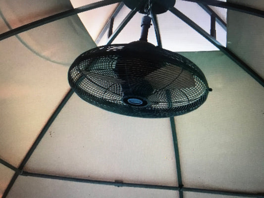 Allen and Roth 20 Inch Portable Outdoor Hanging Gazebo Fan for Wet Location 10x12 10x10
