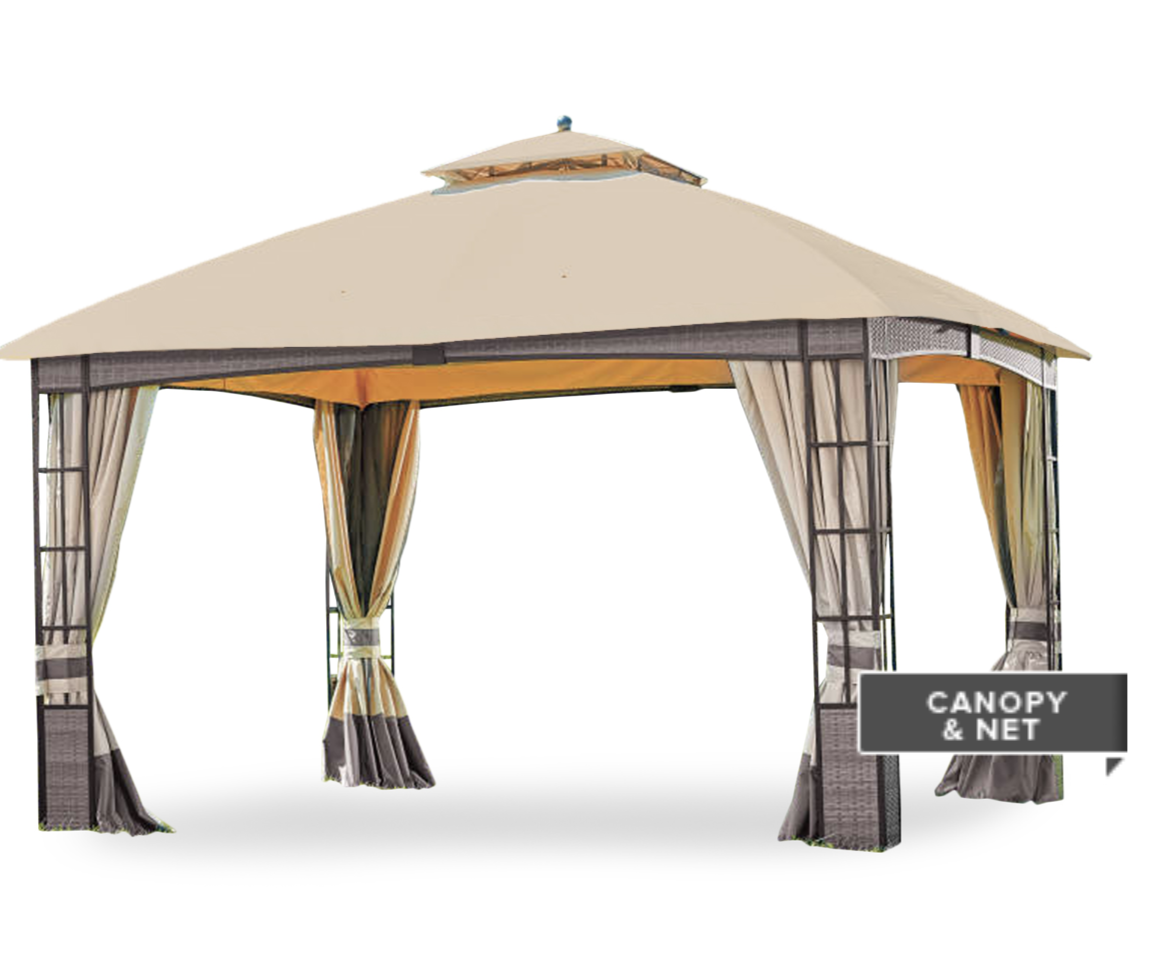 Replacement Canopy and Netting Set for Lakewood Gazebo - Riplock 350